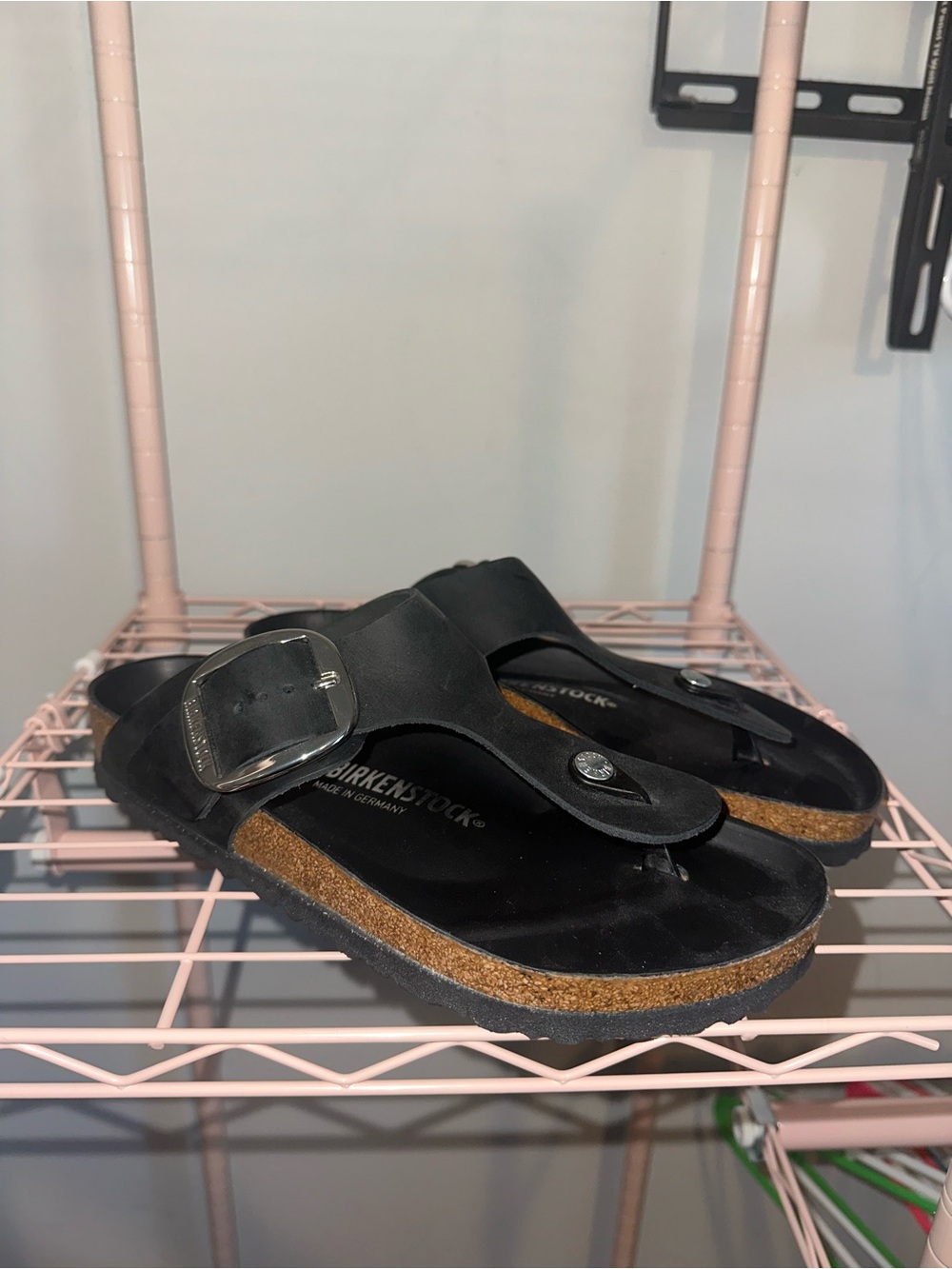 Birkenstock Black Gizeh Thong Sandals